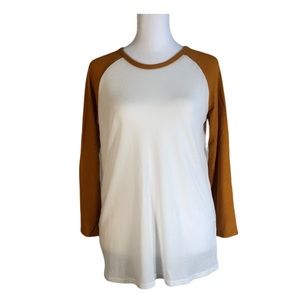 NWT Forever 21 S Waffle Knit Baseball T Mustard